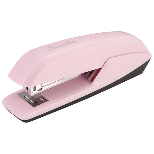 Minimalist Swingline Stapler, 20 Sheet Capacity, 545 Desktop Stapler, Blush Pink for Daily Use