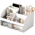 top-tier COMFYROOM Desk Organizer with 6 Compartments and 2 Drawers, Essentials