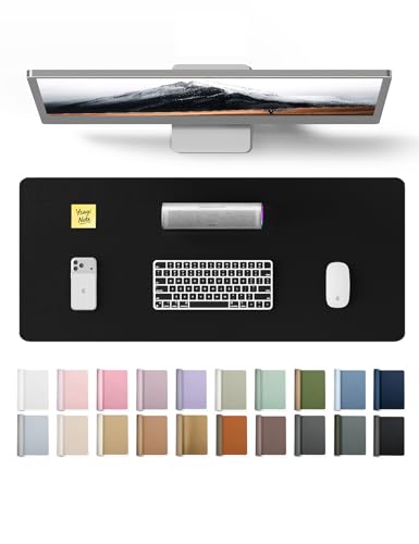 Modern YSAGi Leather Office Desk Pad Protector, Large Mouse Set