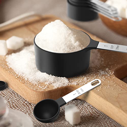Modern TILUCK Measuring Cups & Spoons Set, Stackable Cups and Essentials