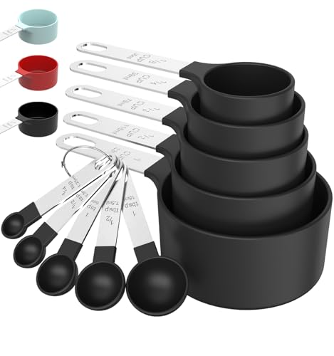 Modern TILUCK Measuring Cups & Spoons Set, Stackable Cups and Essentials