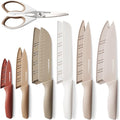 Minimalist Astercook Knife Set, 13 Pieces Kitchen Knives Set with Essentials