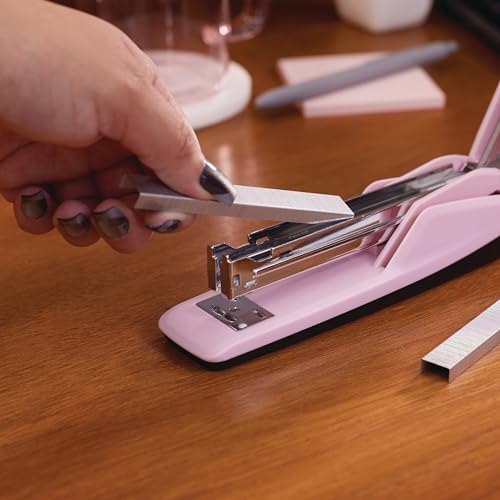 Minimalist Swingline Stapler, 20 Sheet Capacity, 545 Desktop Stapler, Blush Pink for Daily Use