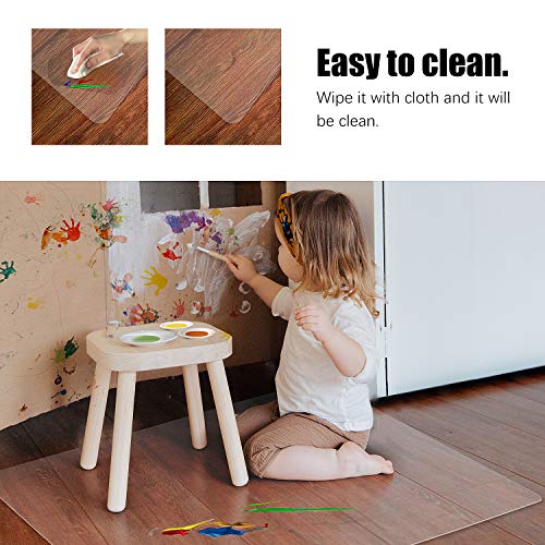 Kuyal Clear Chair mat for Hard Floors 36 x 48 Kit
