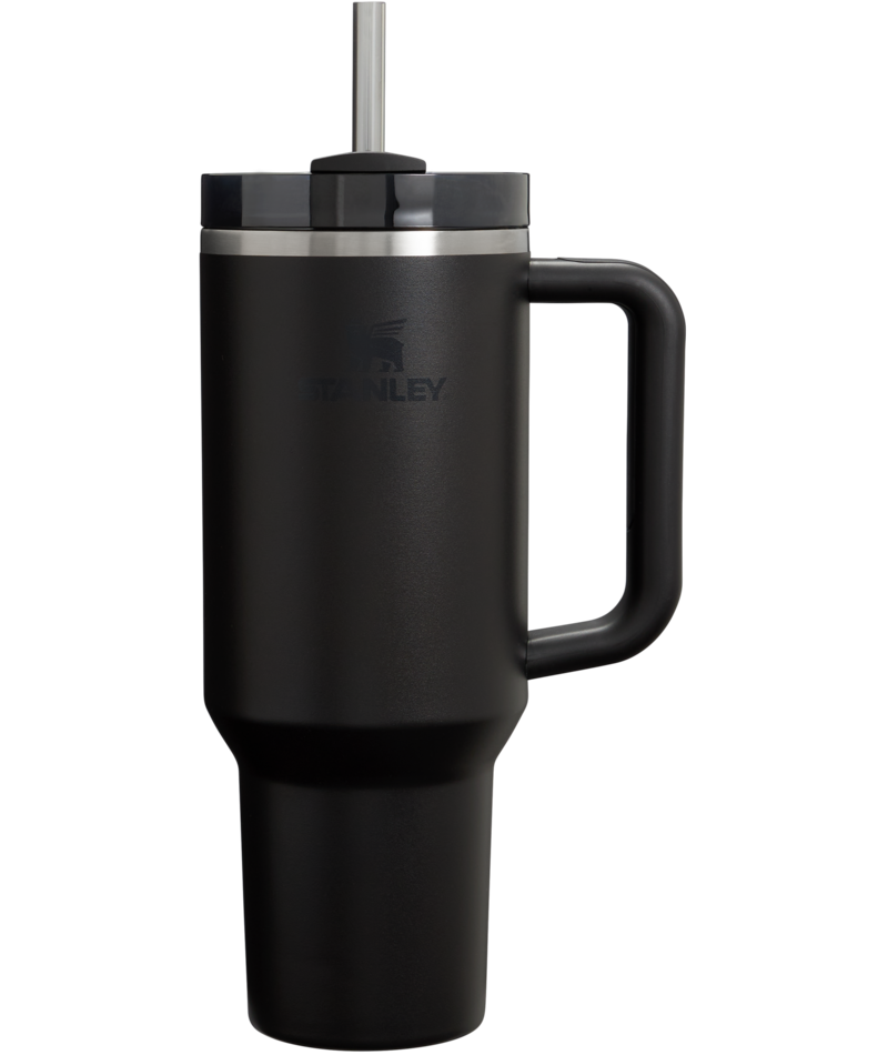 Double-Wall Vacuum The Quencher H2.0 Flowstate Tumbler  | Stanley Create D332L - Double-Wall Vacuum Insulated Travel Tumbler with Straw - Black 2.0
