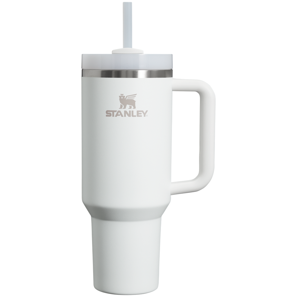 Splash-Resistant FlowState The Quencher H2.0 Flowstate Tumbler D050X - Double-Wall Vacuum Insulated Travel Tumbler with Straw - Frost