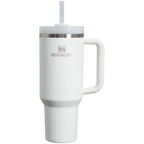 Splash-Resistant FlowState The Quencher H2.0 Flowstate Tumbler D050X - Double-Wall Vacuum Insulated Travel Tumbler with Straw - Frost