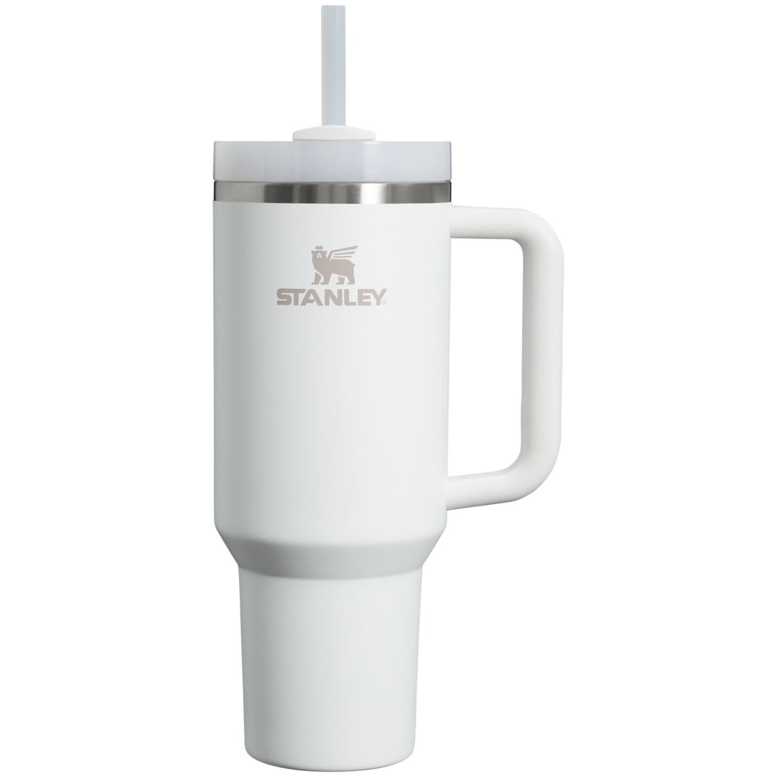 Splash-Resistant FlowState The Quencher H2.0 Flowstate Tumbler D050X - Double-Wall Vacuum Insulated Travel Tumbler with Straw - Frost