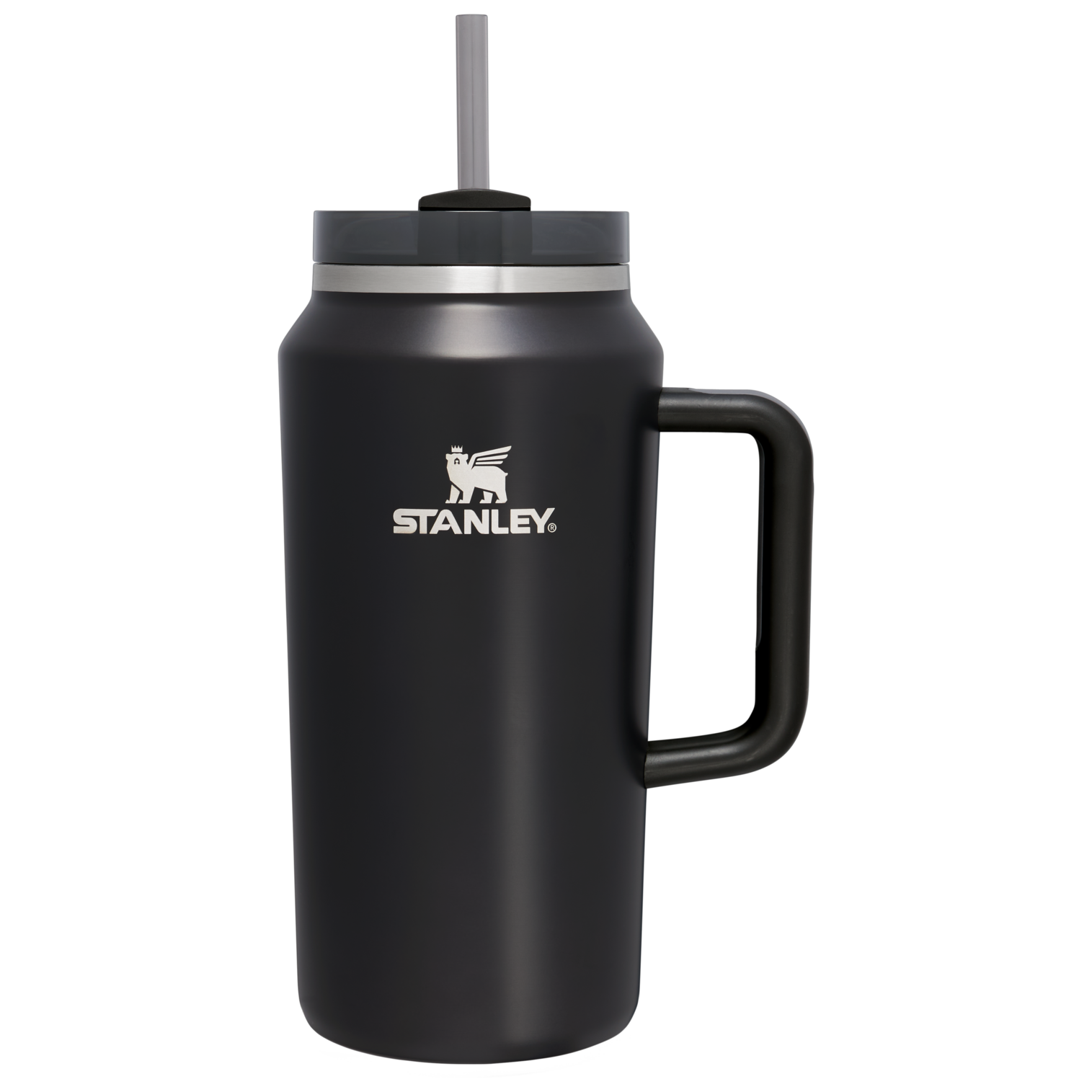 Splash-Resistant FlowState The Quencher H2.0 Flowstate Tumbler D033Q - Double-Wall Vacuum Insulated Travel Tumbler with Straw - Black Glow