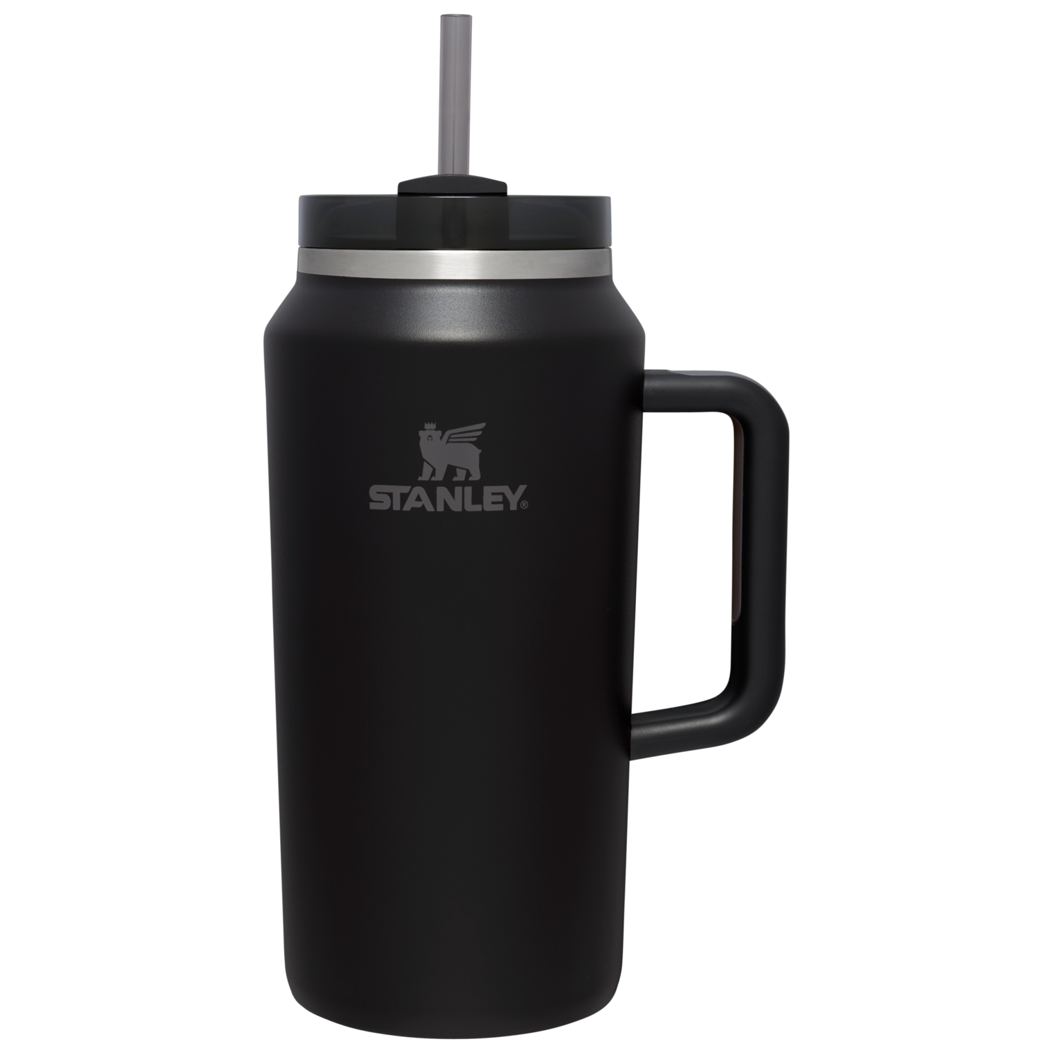 Splash-Resistant FlowState The Quencher H2.0 Flowstate Tumbler D033Q - Double-Wall Vacuum Insulated Travel Tumbler with Straw - Black