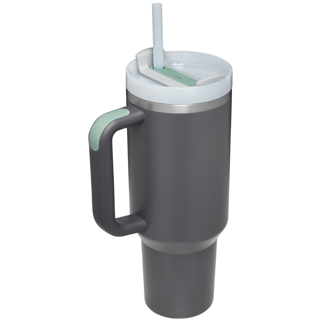 Splash-Resistant FlowState The Quencher H2.0 Flowstate Tumbler D050X - Double-Wall Vacuum Insulated Travel Tumbler with Straw Detail