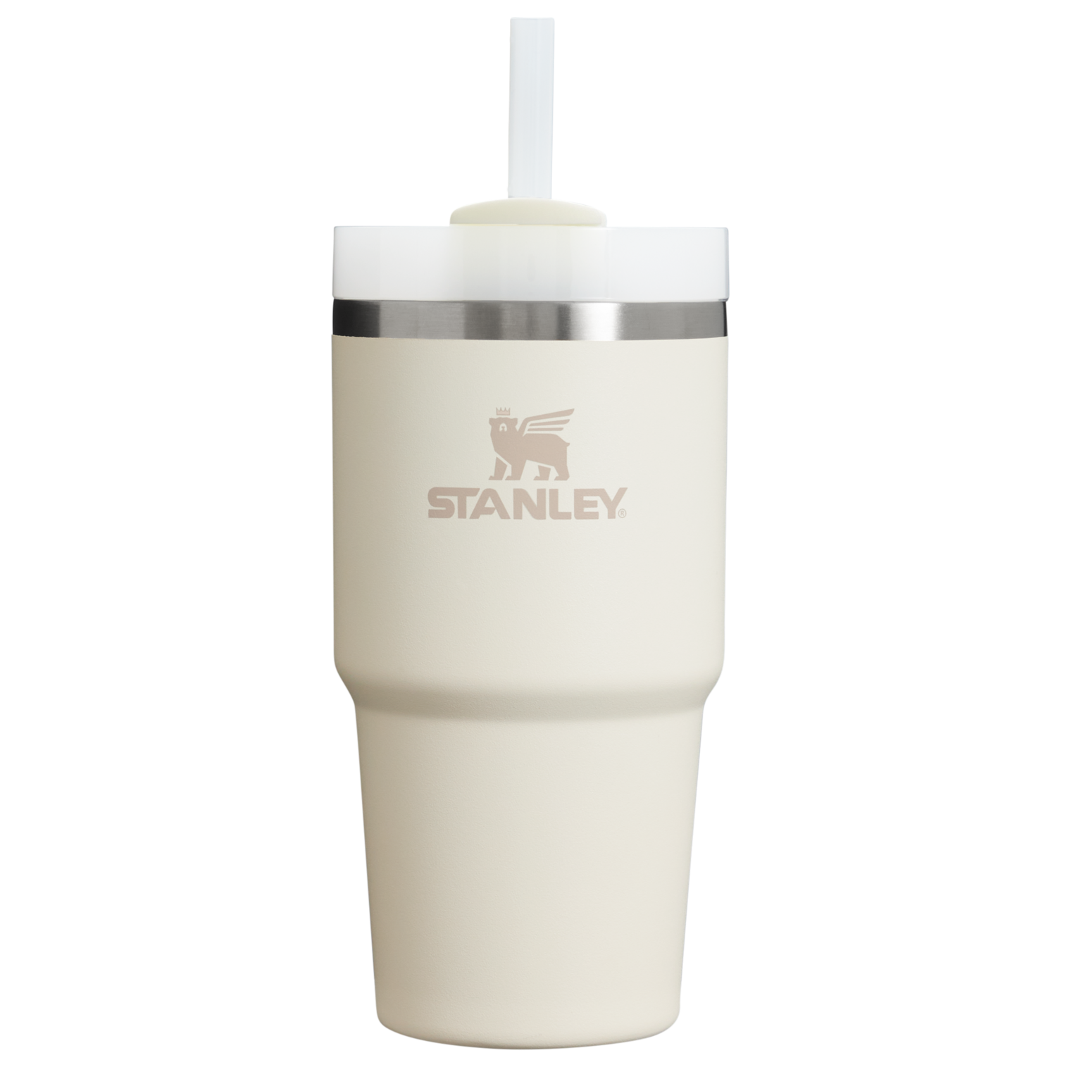 Double-Wall Vacuum The Quencher H2.0 Flowstate Tumbler D030T - Double-Wall Vacuum Insulated Travel Tumbler with Straw - Cream 2.0