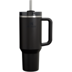 Splash-Resistant FlowState The Quencher H2.0 Flowstate Tumbler D050X - Double-Wall Vacuum Insulated Travel Tumbler with Straw - Black 2.0