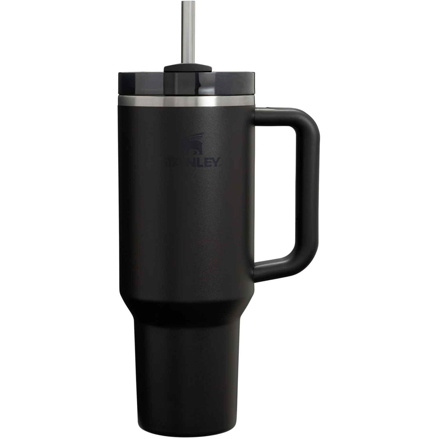 Splash-Resistant FlowState The Quencher H2.0 Flowstate Tumbler D050X - Double-Wall Vacuum Insulated Travel Tumbler with Straw - Black 2.0