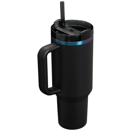 Car-Cup Friendly The Black Chroma Quencher H2.0 Flowstate Tumbler D252B - Premium Stainless Steel Straw Cup for All-Day Hydration Detail