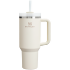 Splash-Resistant FlowState The Quencher H2.0 Flowstate Tumbler D050X - Double-Wall Vacuum Insulated Travel Tumbler with Straw - Cream 2.0