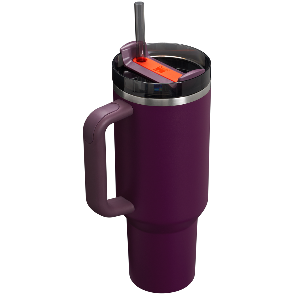 Splash-Resistant FlowState The Quencher H2.0 Flowstate Tumbler D050X - Double-Wall Vacuum Insulated Travel Tumbler with Straw Detail