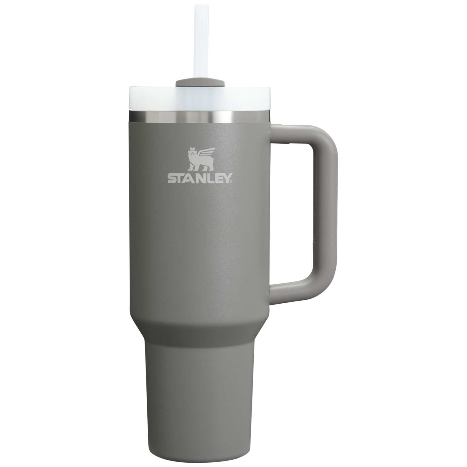 Splash-Resistant FlowState The Quencher H2.0 Flowstate Tumbler D050X - Double-Wall Vacuum Insulated Travel Tumbler with Straw - Stone
