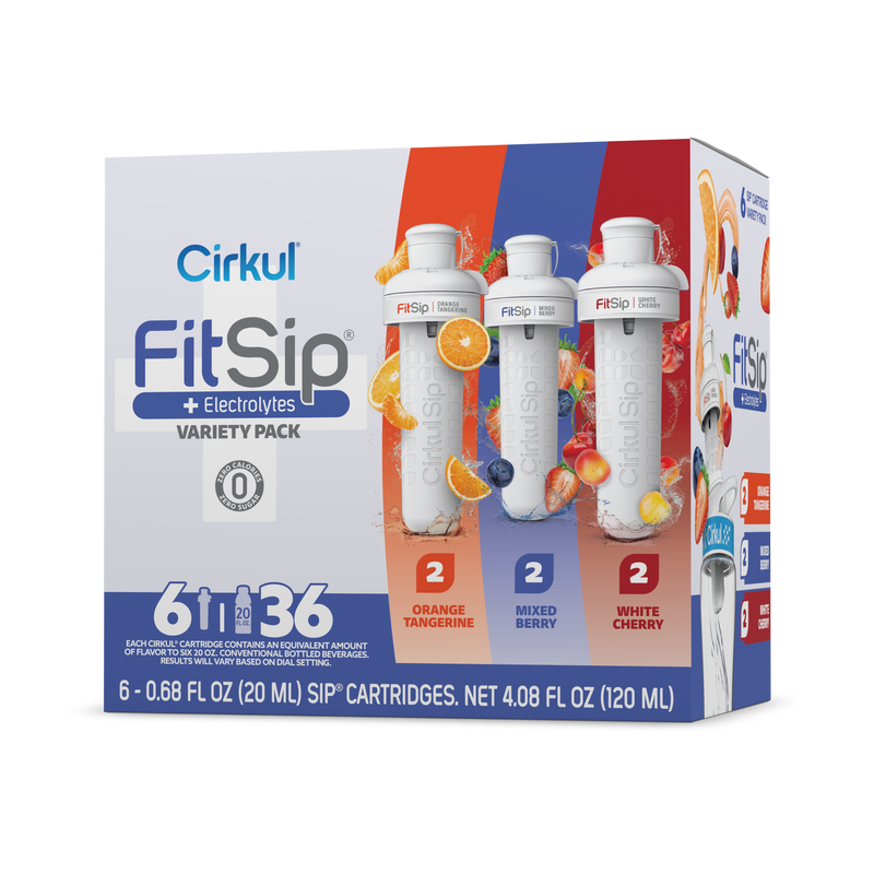 Zero-Calorie FitSip 6-Pack Variety Pack HE3H - Zero-Calorie Multi-Flavor Sip Pods for Water Bottle - Default Title