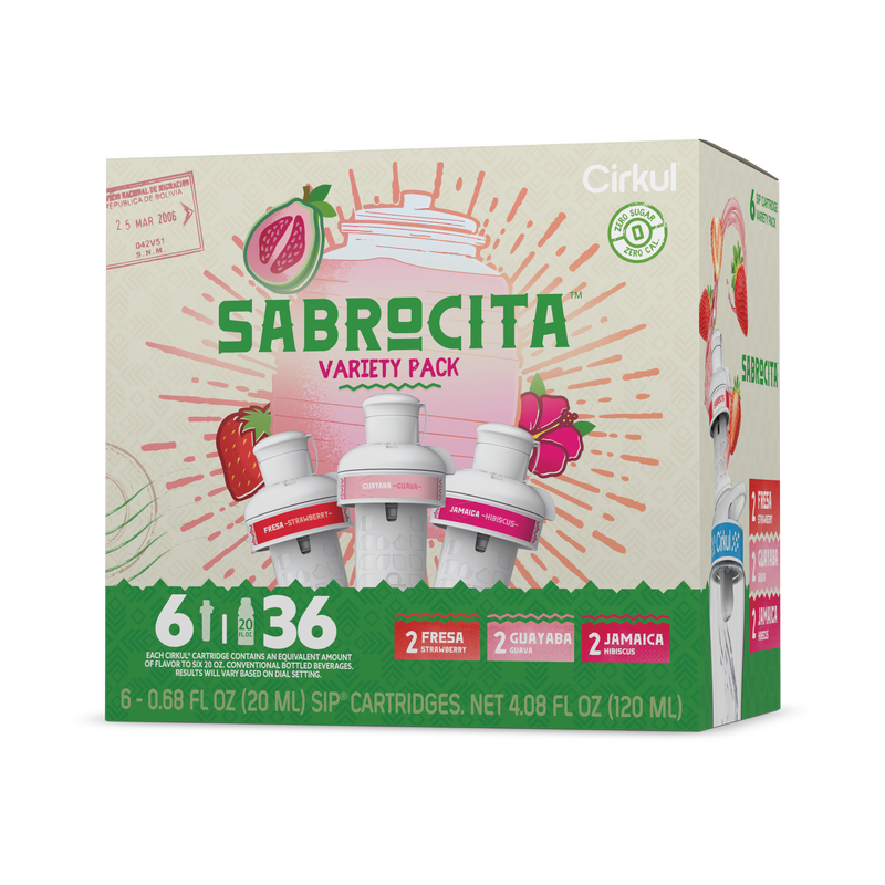 Vitamin-Infused Sabrocita 6-Pack Variety Pack E8JI - Electrolyte Hydration Enhanced Taste Cartridges - Default Title