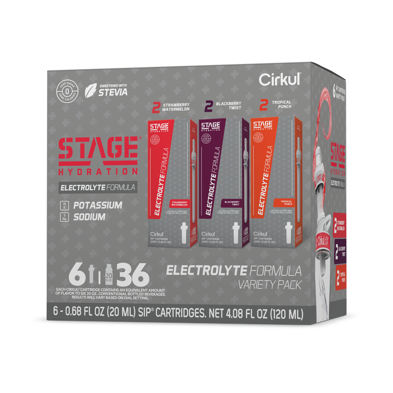Sugar-Free Stage 6-Pack Variety Pack 4ZSP - Electrolyte Hydration Enhanced Taste Cartridges - Default Title