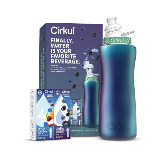 Deliciously Squishy 32oz. Chameleon Stainless Steel Bottle Starter Kit 95KR - Deliciously Soft Cupcake Sensory Glob Detail
