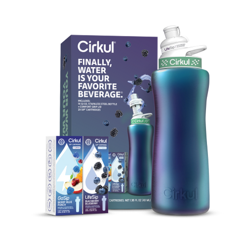 Deliciously Squishy 32oz. Chameleon Stainless Steel Bottle Starter Kit 95KR - Deliciously Soft Cupcake Sensory Glob Detail