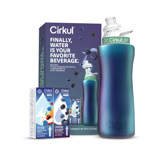 Deliciously Squishy 32oz. Chameleon Stainless Steel Bottle Starter Kit 95KR - Deliciously Soft Cupcake Sensory Glob Detail