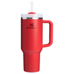 Splash-Resistant FlowState The Quencher H2.0 Flowstate Tumbler D050X - Double-Wall Vacuum Insulated Travel Tumbler with Straw - Chili Red