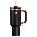 Insulated Travel The Quencher Luxe H2.0 Flowstate Tumbler D170A - Double-Wall Vacuum Insulated Travel Tumbler with Straw - Black Snakeskin