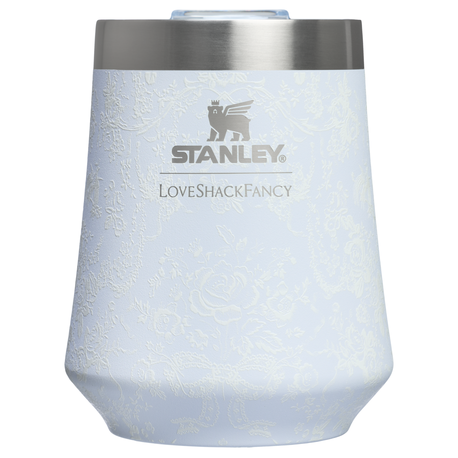 Vacuum Insulated Wine Stanley 1913 x LoveShackFancy Holiday Reserve Wine Tumbler D367F - Reserve Collection Stainless Steel Whiskey Cup - Baby Bow Pink Peppermint