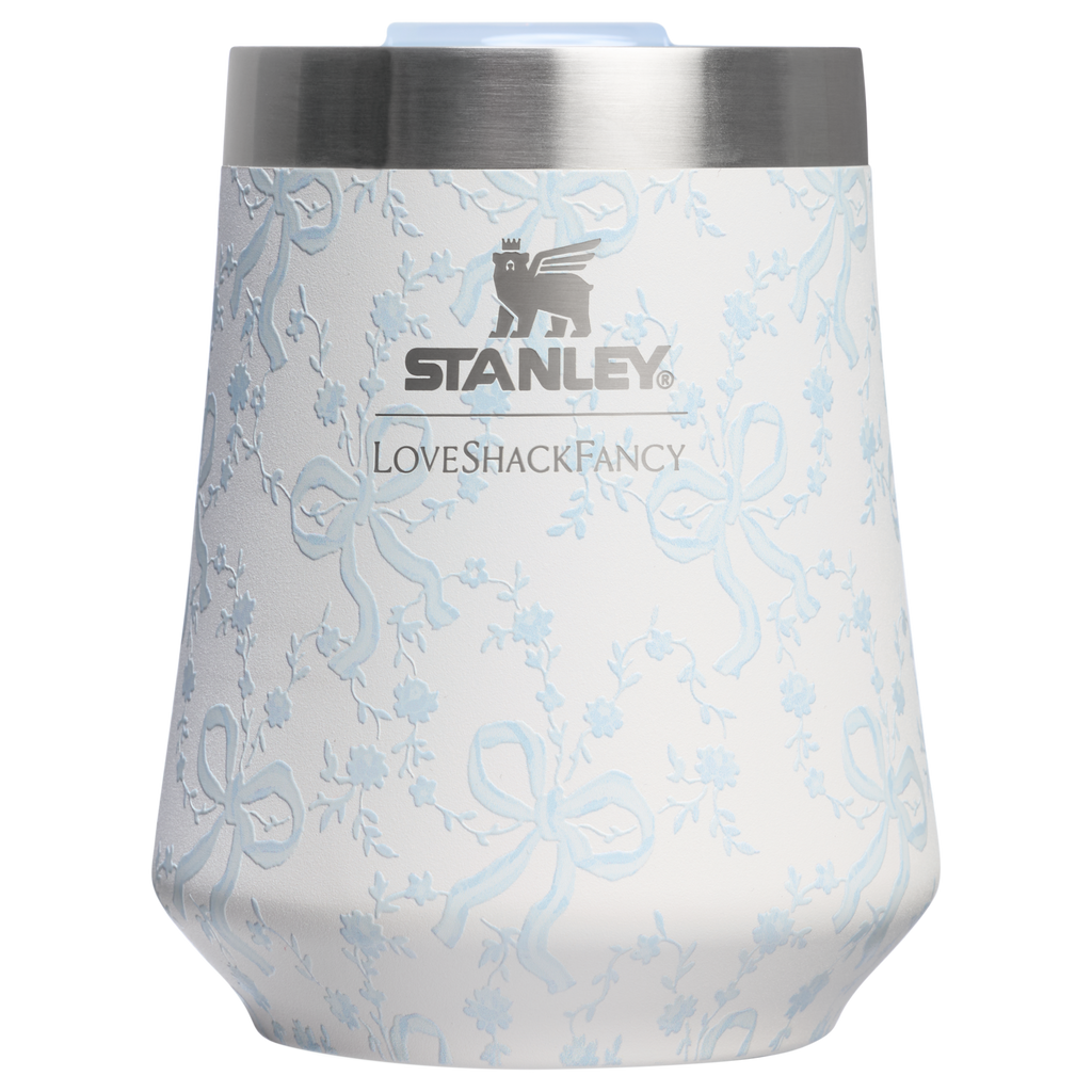 Shatterproof Luxury Stanley 1913 x LoveShackFancy Holiday The Reserve Wine Tumbler Set | 2-pack D205C - Shatterproof Flavor-Preserving Cocktail Tumbler with Lid Detail