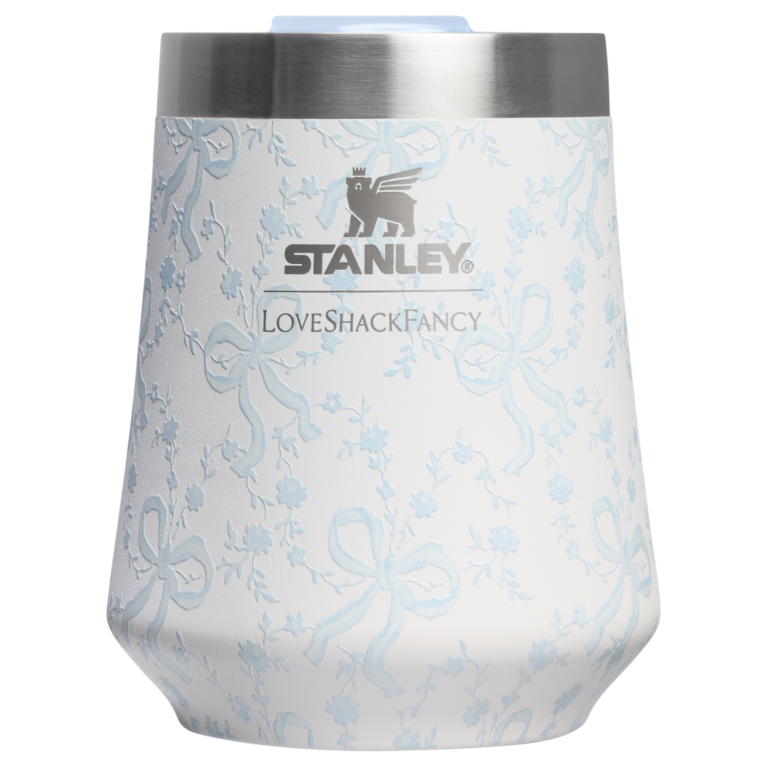 Shatterproof Luxury Stanley 1913 x LoveShackFancy Holiday The Reserve Wine Tumbler Set | 2-pack D205C - Shatterproof Flavor-Preserving Cocktail Tumbler with Lid Detail