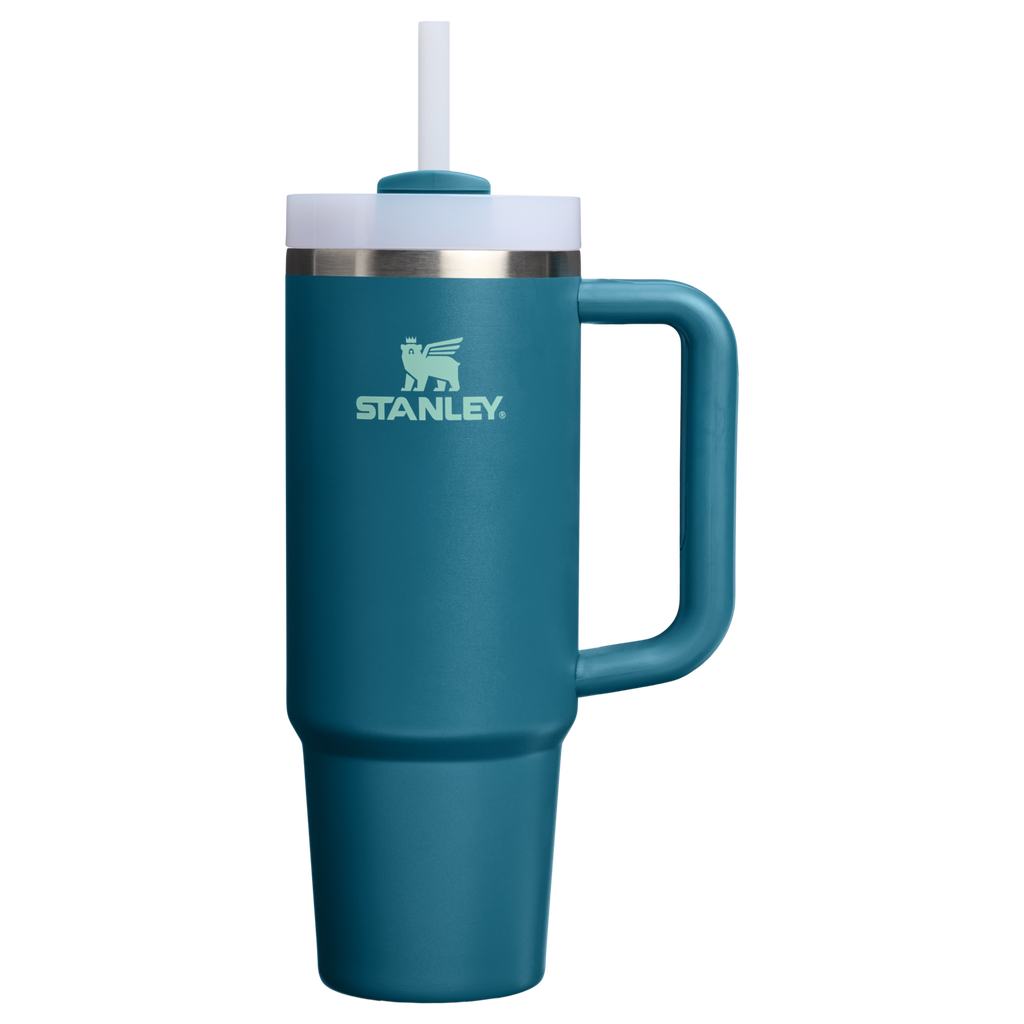 Double-Wall Vacuum The Quencher H2.0 Flowstate Tumbler D051L - Double-Wall Vacuum Insulated Travel Tumbler with Straw - Coastal Teal