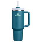 Splash-Resistant FlowState The Quencher H2.0 Flowstate Tumbler D050X - Double-Wall Vacuum Insulated Travel Tumbler with Straw - Coastal Teal