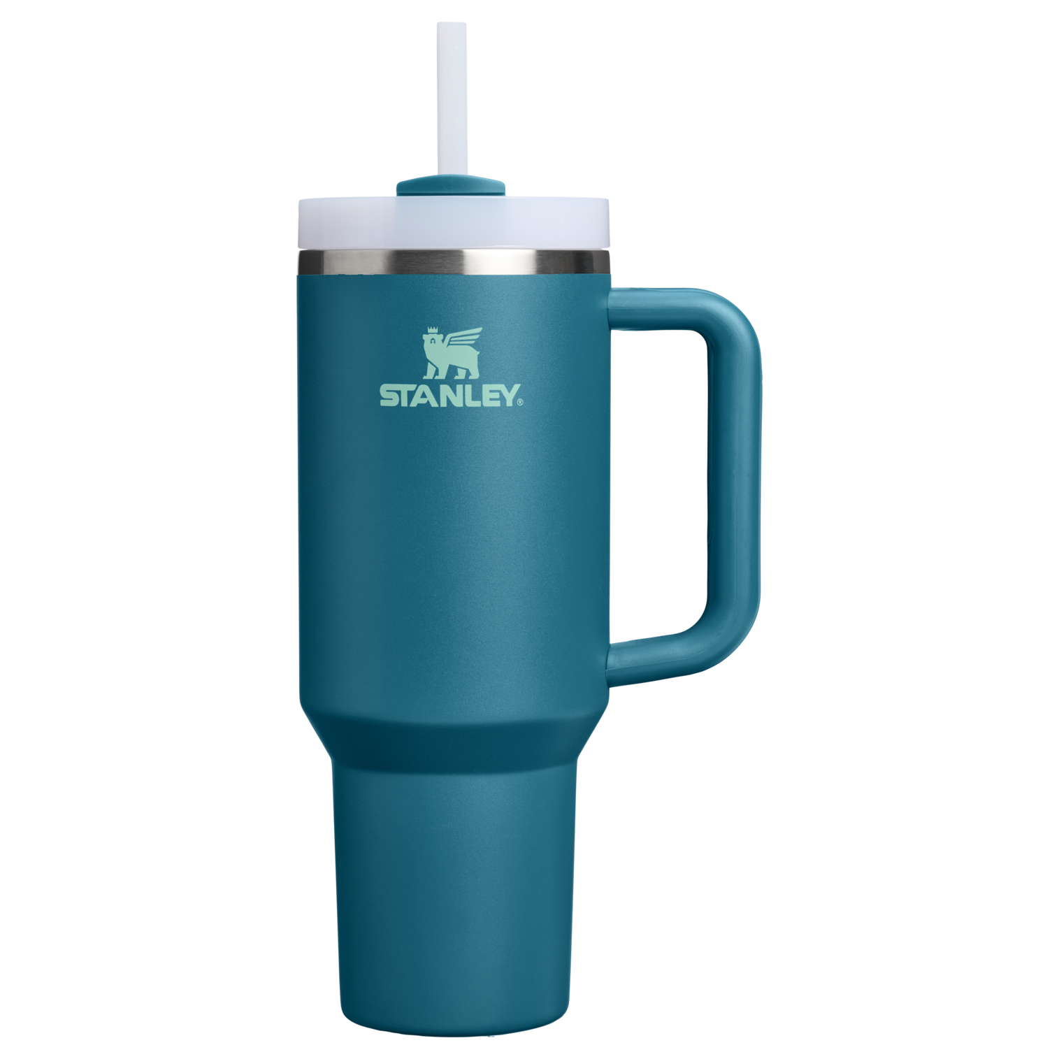 Splash-Resistant FlowState The Quencher H2.0 Flowstate Tumbler D050X - Double-Wall Vacuum Insulated Travel Tumbler with Straw - Coastal Teal