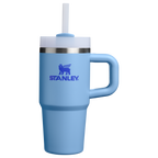 Splash-Resistant FlowState The Quencher H2.O Flowstate Tumbler | Stanley Create D291F - 40oz Large Capacity Car-Cup Friendly Quencher - Blue Sky