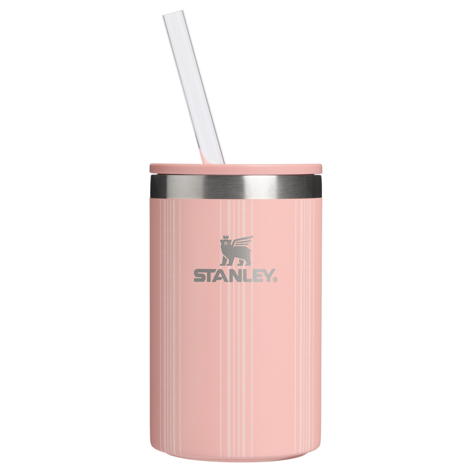 Premium All-Weather The Everyday Can Cooler Cup D353P - Leak-Proof Insulated Mini Cooler Bag for Lunch - Peach Rose Picnic Stripe