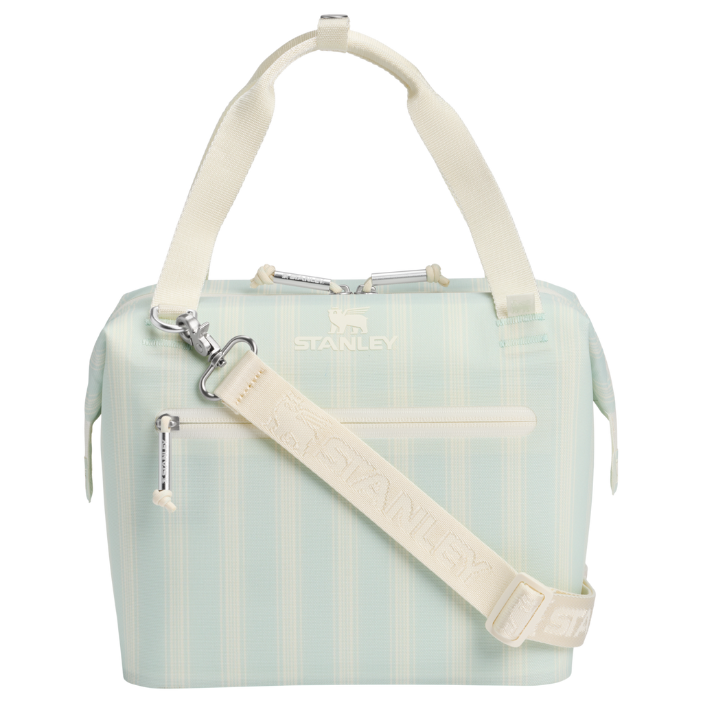 Ice-Retention The All Day Julienne Mini Cooler D349V - Compact All-Weather Soft-Sided Cooler Backpack - Mist Picnic Stripe