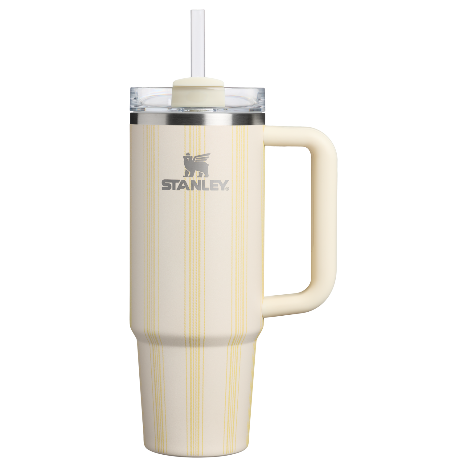 Double-Wall Vacuum The Quencher H2.0 Flowstate Tumbler D343V - FlowState 3-Position Lid Insulated Travel Mug - Cream Picnic Stripe