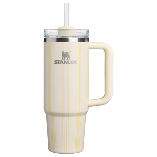 Double-Wall Vacuum The Quencher H2.0 Flowstate Tumbler D343V - FlowState 3-Position Lid Insulated Travel Mug - Cream Picnic Stripe