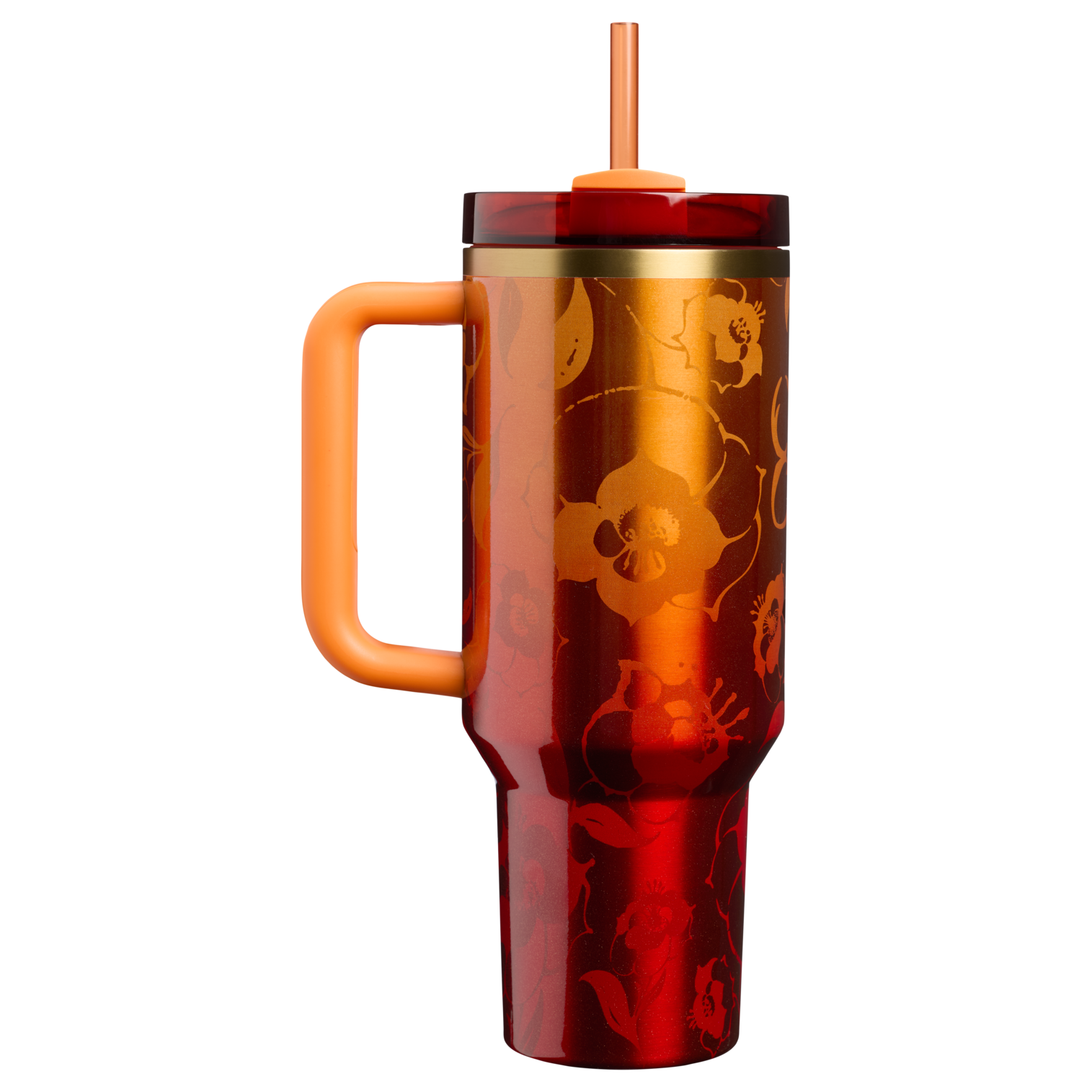 Car-Cup Friendly The Stanley 1913 x Karol G Quencher H2.0 Flowstate Tumbler D275T - FlowState 3-Position Lid Insulated Travel Mug Detail