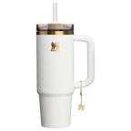 Splash-Resistant FlowState The Quencher Luxe H2.0 Flowstate Tumbler D171F - FlowState 3-Position Lid Insulated Travel Mug - Pale Stone Snakeskin