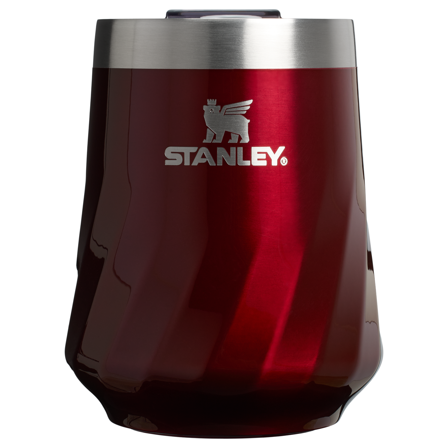 Premium Matte The Textured Reserve Wine Tumbler D141Z - Shatterproof Flavor-Preserving Cocktail Tumbler with Lid - Garnet Shine
