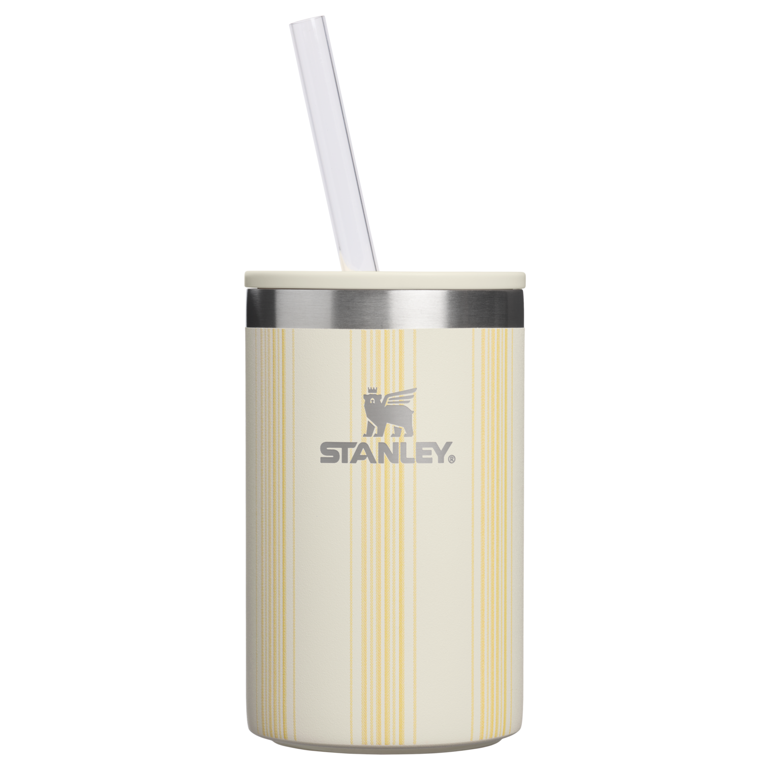 Premium All-Weather The Everyday Can Cooler Cup D353P - Leak-Proof Insulated Mini Cooler Bag for Lunch - Cream Picnic Stripe