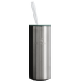 Ice-Retention The Everyday Slim Can Cooler Cup D255E - Julienne Series Portable Picnic Chiller Tote - Stainless Steel Shale