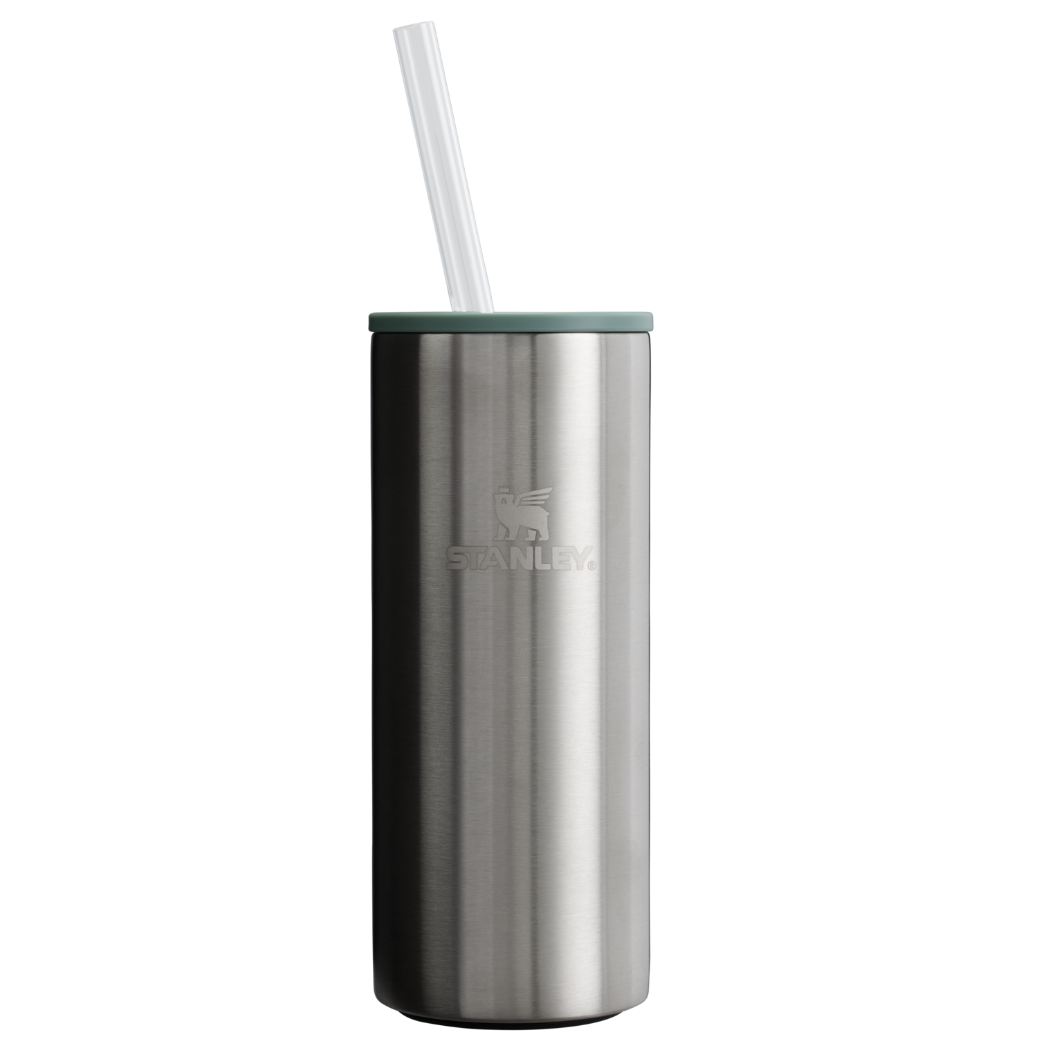 Ice-Retention The Everyday Slim Can Cooler Cup D255E - Julienne Series Portable Picnic Chiller Tote - Stainless Steel Shale