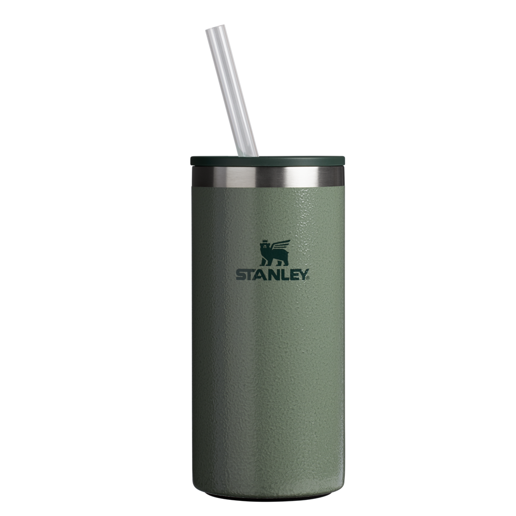 Leak-Proof Insulated The Everyday Tall Can Cooler Cup D117J - Heavy-Duty Ice-Retention Food & Beverage Carrier - Hammertone Green