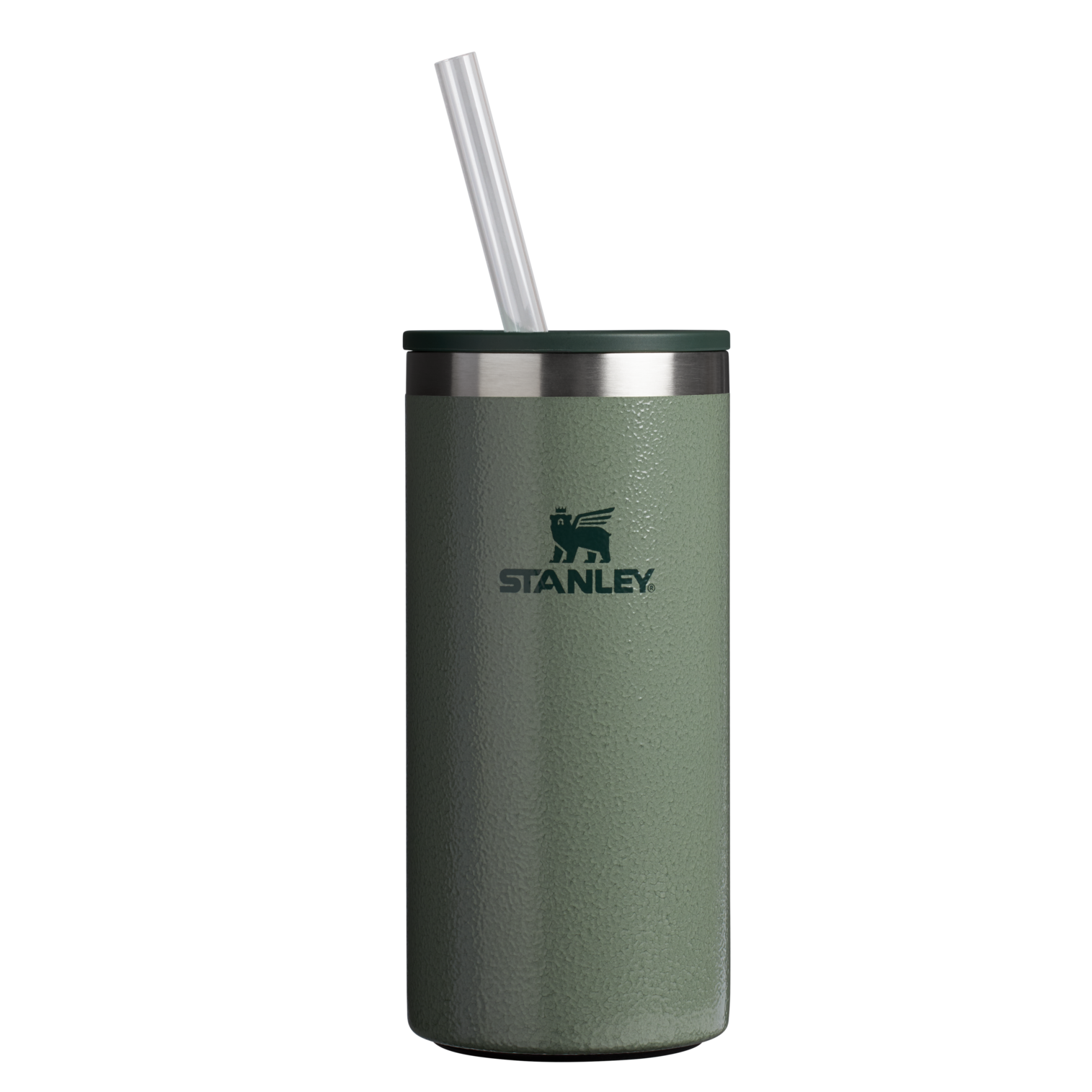 Leak-Proof Insulated The Everyday Tall Can Cooler Cup D117J - Heavy-Duty Ice-Retention Food & Beverage Carrier - Hammertone Green
