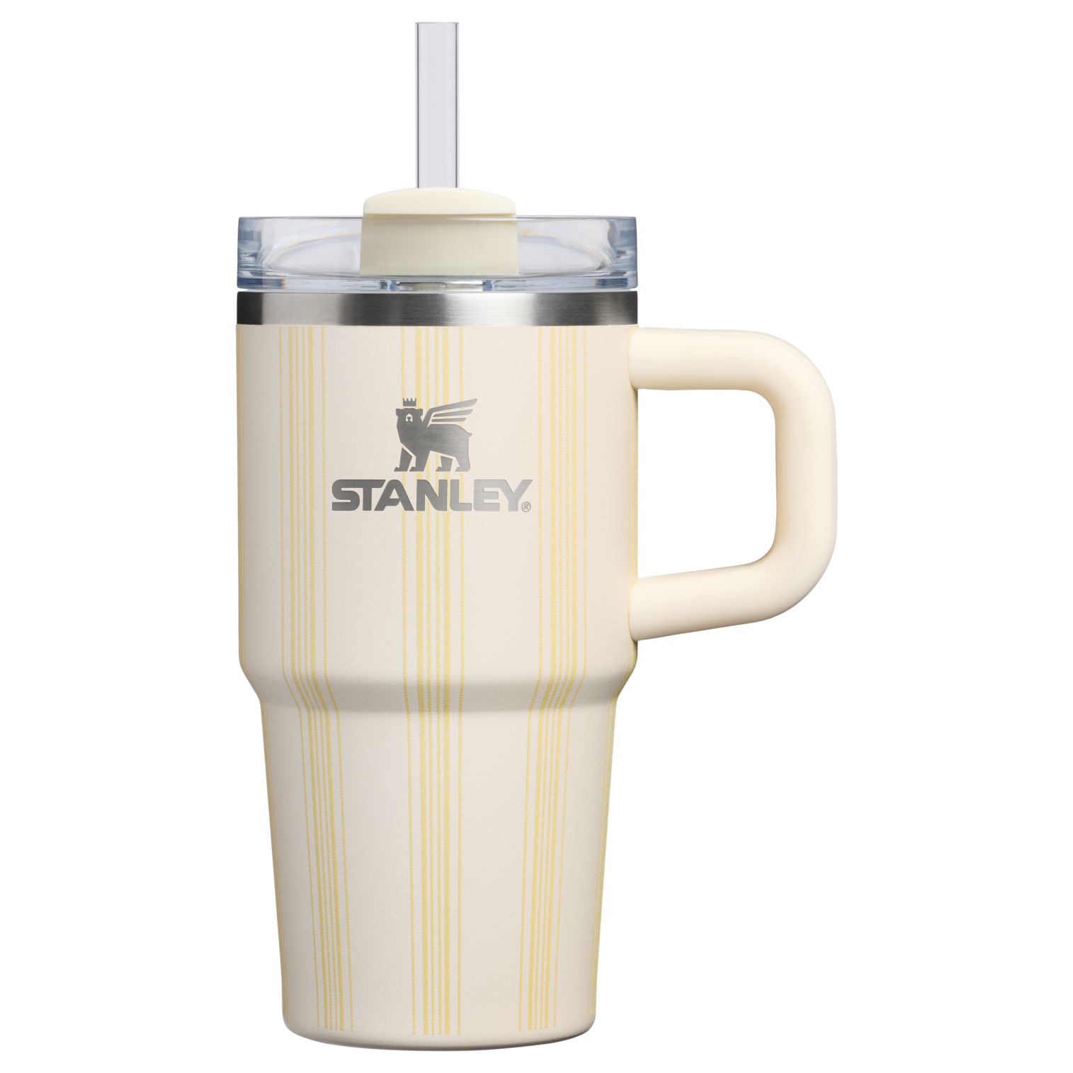 Double-Wall Vacuum The Quencher H2.0 Flowstate Tumbler D344H - 40oz Large Capacity Car-Cup Friendly Quencher - Cream Picnic Stripe